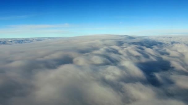 Όμορφη Σύννεφο Στον Ουρανό Είδαν Από Αεροπλάνο — Αρχείο Βίντεο