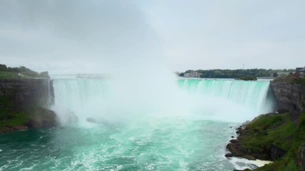 Niagara Kanada Misty Horseshoe Falls — Stok video