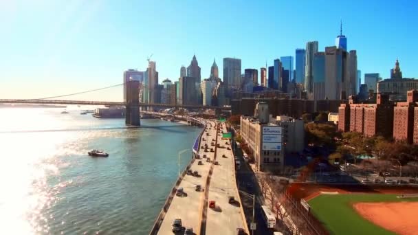 Nueva York City Octubre 2018 Vista Del Timelapse Desde Arriba — Vídeos de Stock