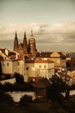 Çek Cumhuriyeti 'nde Aziz Vitus Katedrali olan Prag Kalesi.