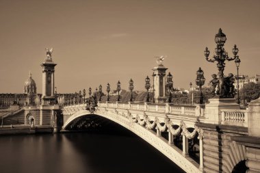 Alexandre Köprüsü ve Napolyon 'un Paris, Fransa' daki mezarı.