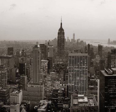 New York City gökdelenleri Çatı manzarası.