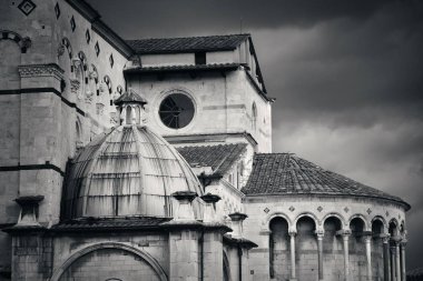 İtalya 'daki Lucca Ortaçağ Kasabası' nda San Martino Katedrali 'ne yakın..