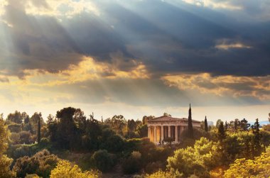 Temple of Hephaestus in Athens, Greece. clipart