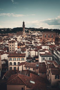 İtalya 'da Floransa' nın çatı manzaralı şehir silueti