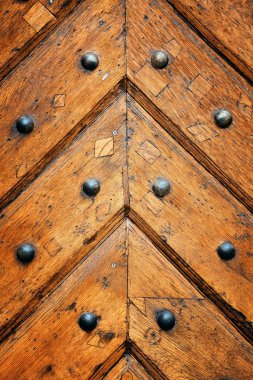 Prag Çek Cumhuriyeti 'nde ahşap kapı soyut kalıpları