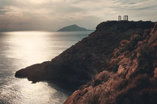 Kuil Poseidon Dekat Athena Yunani — Stok Foto