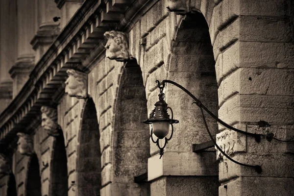 Lampe Dans Rue Avec Bâtiments Historiques Venise Italie — Photo