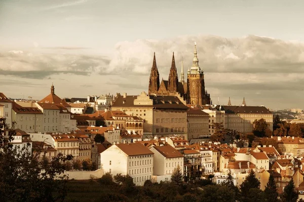 Castillo Praga Con Catedral San Vito República Checa — Foto de Stock