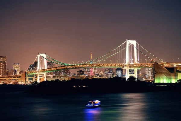 Tokyo Bay Mit Regenbogenbrücke Japan — Stockfoto