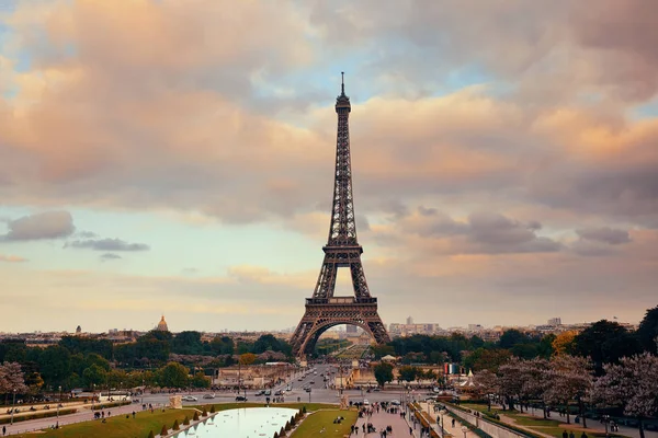Ейфелева Вежа Вулицями Дорогами Парижі Франція — стокове фото
