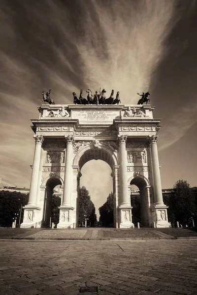 Friedensbogen Oder Arco Della Pace Auf Italienisch Mailand Italien — Stockfoto