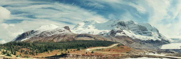 Columbia Icefield Panorama Con Montagne Innevate Nel Banff Jasper National — Foto Stock