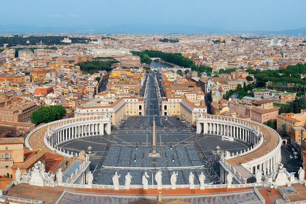 St. Peter's Square in Vatican City view from above