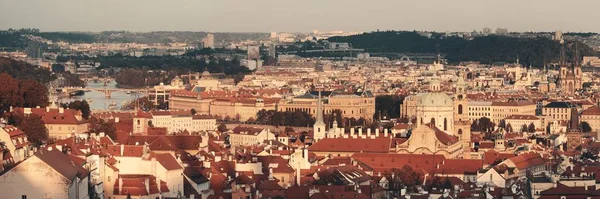 Vista Panorámica Azotea Del Horizonte Praga Con Edificios Históricos República —  Fotos de Stock