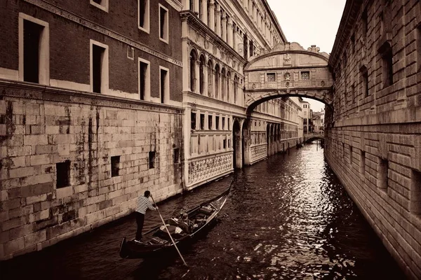 Ponte Dos Suspiros Como Famoso Marco Veneza Itália — Fotografia de Stock