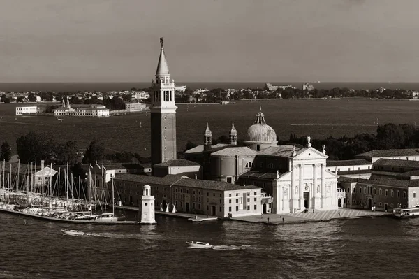 San Giorgio Maggiore Island Aerial View Venice Italy — Stock Photo, Image