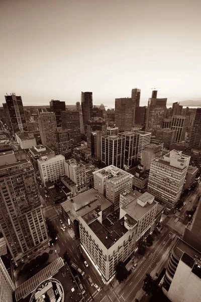 Άποψη Στον Τελευταίο Όροφο Βανκούβερ Αστικές Αρχιτεκτονικές Στο Ηλιοβασίλεμα — Φωτογραφία Αρχείου