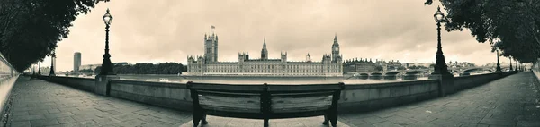 Panorama Westminster Avec Chaise Bord Eau Londres — Photo