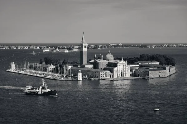 San Giorgio Maggiore Kyrka Flygfoto Venedig Italien — Stockfoto
