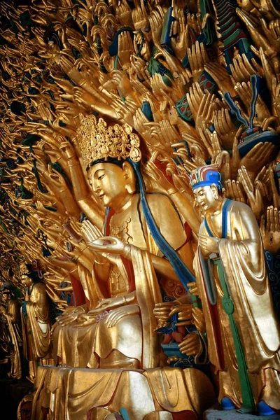 Guanyin Statue Dazu Rock Carvings Als Weltkulturerbe Vorort Chongqing China — Stockfoto