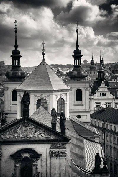 Praga Vista Panorâmica Telhado Com Edifícios Históricos República Checa — Fotografia de Stock