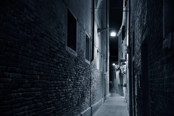 Venice Alley Night Historical Architectures Italy — Stock Photo, Image