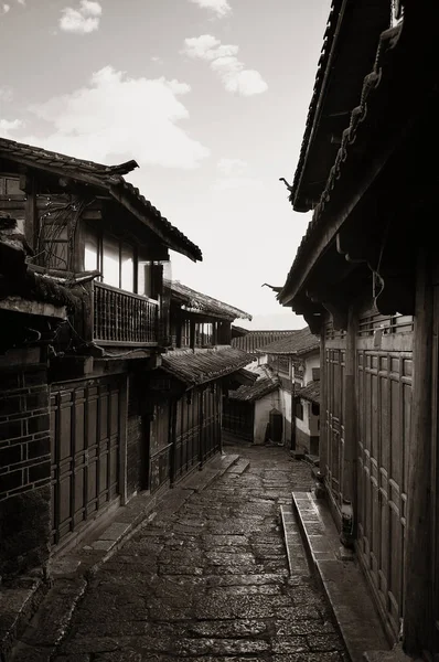 Antigua Vista Calle Lijiang Yunnan China —  Fotos de Stock