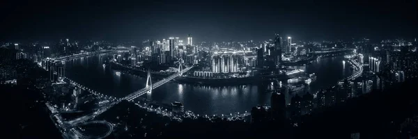 Городская Архитектура Чунцина Городской Пейзаж Ночью Китае — стоковое фото
