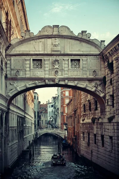 Мост Вздохов Знаменитая Достопримечательность Венеции — стоковое фото