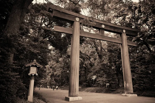 Meiji Jingu Tapınağı Geçidi Tokyo Japonya — Stok fotoğraf