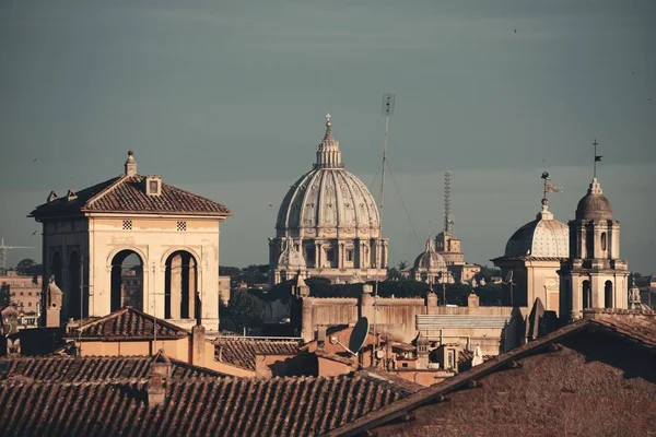 Vista Sul Tetto Roma Architettura Storica Skyline Della Città Italia — Foto Stock