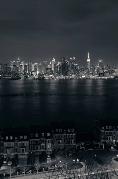 Midtown Skyline Över Hudson River New York City Med Skyskrapor — Stockfoto