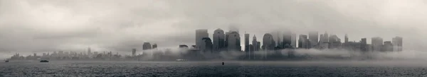 Nueva York Centro Negocios Distrito Panorama Día Niebla —  Fotos de Stock