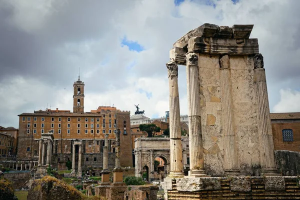 Fórum Roma Com Ruínas Edifícios Históricos Itália — Fotografia de Stock