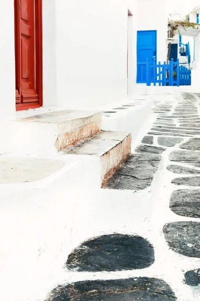 Arquitetura Grega Tradicional Mykonos Island Grecia — Fotografia de Stock