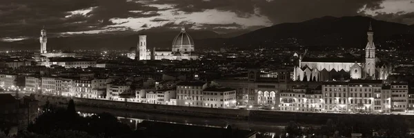 Florens Katedral Med Stadens Skyline Sett Utifrån Piazzale Michelangelo Natten — Stockfoto