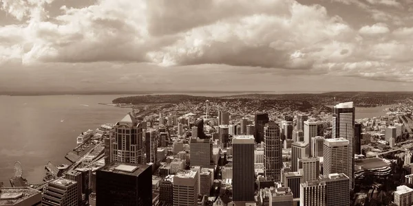 Şehir Mimarisiyle Seattle Çatısı Manzarası — Stok fotoğraf