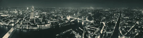 London Luftbild Panorama Bei Nacht Mit Städtischen Architekturen Und Turmbrücke — Stockfoto