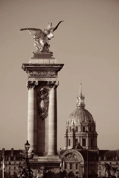 Alexandre Iii Bridge Napolean Tomb Paris France — Stock Photo, Image