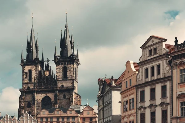 Kościół Najświętszej Marii Panny Przed Rynku Staromiejskim Pradze Republika Czeska — Zdjęcie stockowe