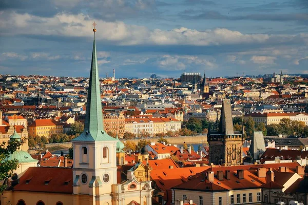 Praski Widok Panoramę Pragi Zabytkowymi Budynkami Czechach — Zdjęcie stockowe