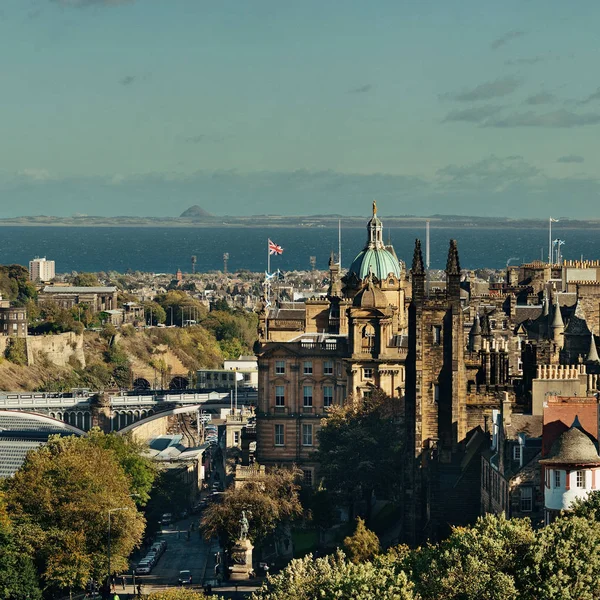 Vista Azotea Edimburgo Con Arquitecturas Históricas Reino Unido — Foto de Stock