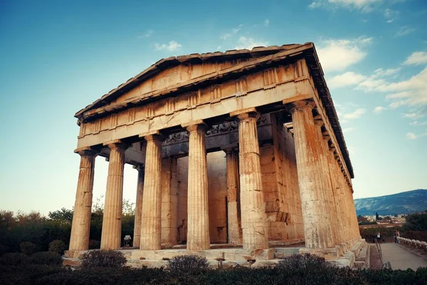 Tempel Van Hephaestus Van Dichtbij Gezien Athene Griekenland — Stockfoto