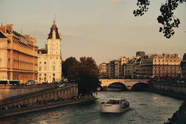 Fiume Senna Architettura Storica Parigi Francia — Foto Stock