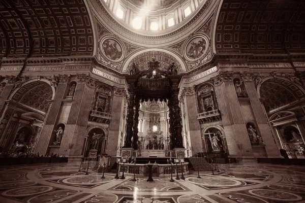 Roma Şehir Panoramik Manzaralı Peter Bazilikası Vatikan Içinde Üstten — Stok fotoğraf