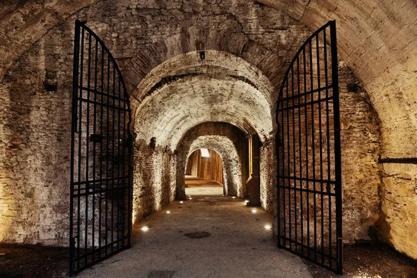 Tunnel Och Barrikad Lucca Italien — Stockfoto