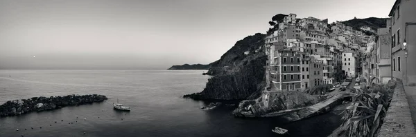 Riomaggiore Zobacz Waterfront Budynków Panorama Cinque Terre Włochy — Zdjęcie stockowe