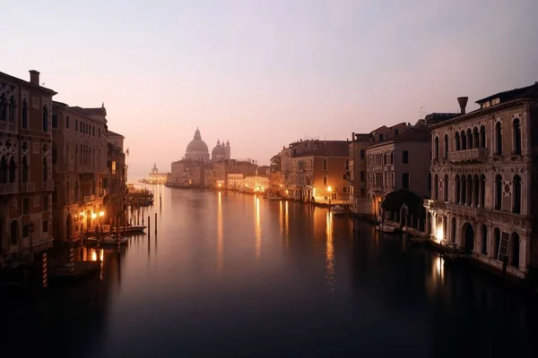 Venedig Grand Canal Sonnenaufgang Und Boot — Stockfoto