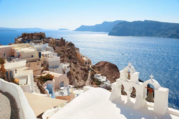 Santorini Skyline Con Edificios Grecia —  Fotos de Stock